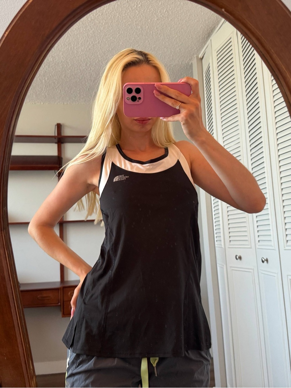 The North Face Black and White Athletic Tank